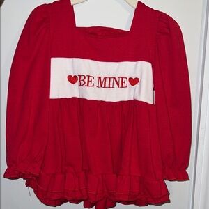 Red 'Be Mine' Long Sleeve Top